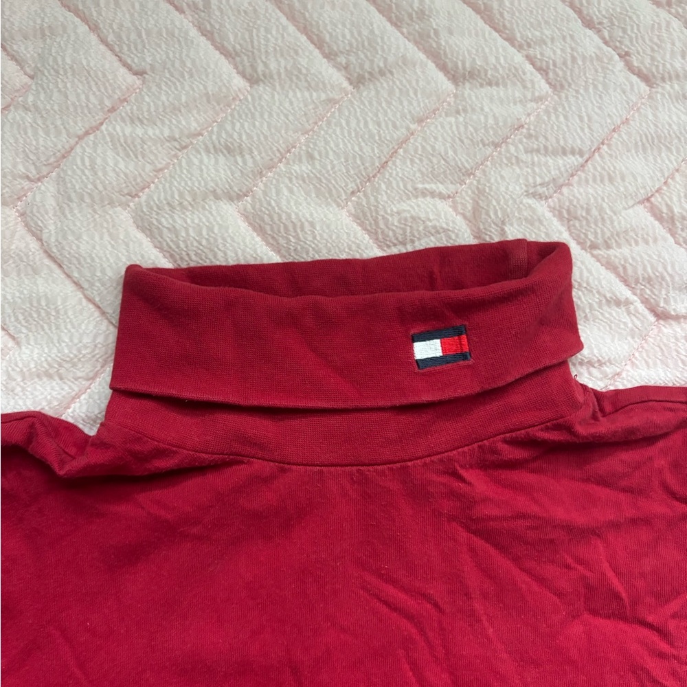 Vintage Tommy Hilfiger Red Cotton Turtleneck